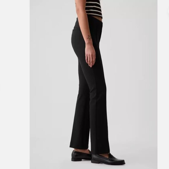 GAP Kick Crop PONTE Black Comfort Stretch Pants Trouser Crease Size 4 TALL RT$70 - Picture 3 of 6